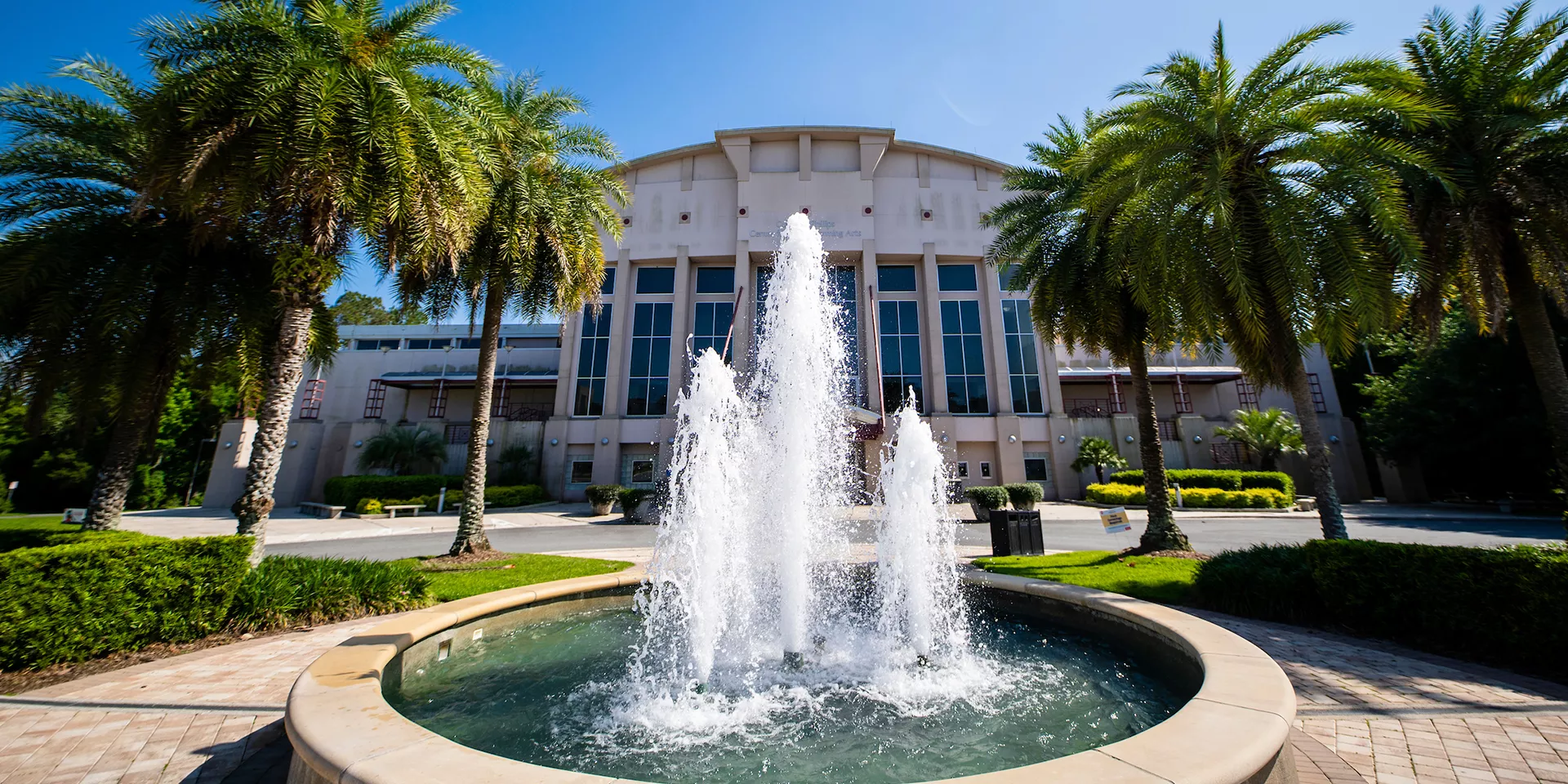 fountain in front of hall