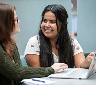 students talking